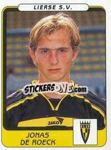 Sticker Jonas de Roeck - Football Belgium 2001-2002 n. 220 - Panini