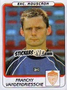 Sticker Francky Vandendriessche - Football Belgium 2001-2002 - Panini