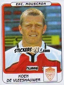 Figurina Koen de Vleeshauwer - Football Belgium 2001-2002 n. 293 - Panini