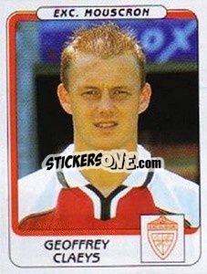 Sticker Geoffrey Claeys - Football Belgium 2001-2002 n. 296 - Panini