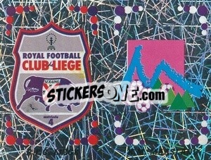 Sticker Badge R.F.C. Liege / Badge K.M. Maasland - Football Belgium 2001-2002 n. 379 - Panini