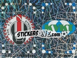 Sticker Badge K.F.C. Strombeek / Badge K.V.K. Tienen - Football Belgium 2001-2002 n. 388 - Panini