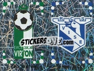 Sticker Badge Exc. Virton / Badge C.S. Vise - Football Belgium 2001-2002 n. 391 - Panini