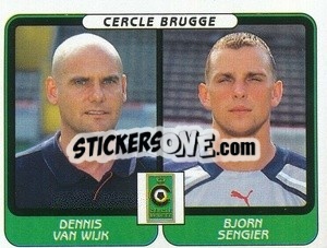 Cromo Dennis van Wijk / Bjorn Sengier - Football Belgium 2001-2002 n. 394 - Panini