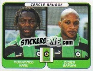 Sticker Mohammed Kanu / Didier Bapupa - Football Belgium 2001-2002 n. 395 - Panini