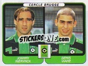Sticker Johnny Merynck / Denis Viane - Football Belgium 2001-2002 n. 396 - Panini