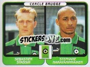 Figurina Sebastien Stassim / Stephane Narayaninnaiken - Football Belgium 2001-2002 n. 397 - Panini