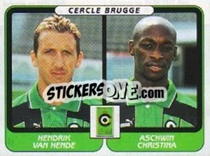 Figurina Hendrik van Hende / Aschwin Christina - Football Belgium 2001-2002 n. 398 - Panini