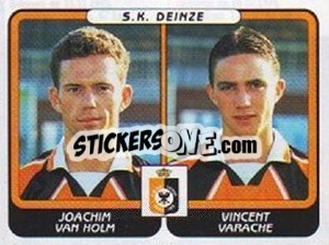 Sticker Joachim van Holm / Vincent Varache - Football Belgium 2001-2002 n. 401 - Panini