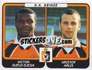 Sticker Victor Djelo-Djesa / Kristof Arijs - Football Belgium 2001-2002 n. 405 - Panini
