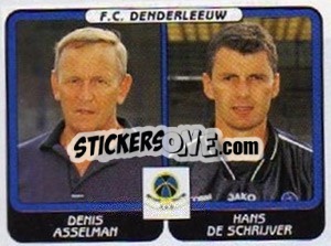 Sticker Denis Asselman / Hans de Schrijver - Football Belgium 2001-2002 n. 406 - Panini