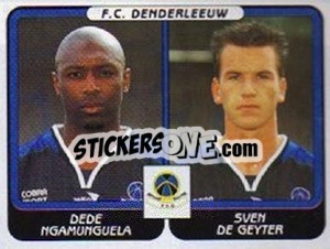 Sticker Dede Ngamunguela / Sven de Geyter - Football Belgium 2001-2002 n. 408 - Panini