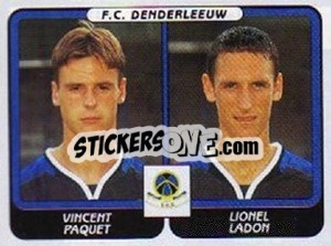 Sticker Vincent Paquet / Lionel Ladon - Football Belgium 2001-2002 n. 409 - Panini