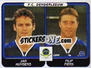 Sticker Jan Huygens / Filip Fiers - Football Belgium 2001-2002 n. 411 - Panini