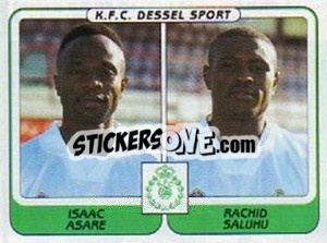 Sticker Isaac Asare / Rachid Salumu - Football Belgium 2001-2002 n. 413 - Panini