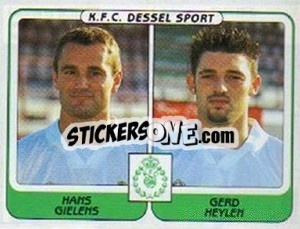 Sticker Hans Gielens / Gerd Heylen - Football Belgium 2001-2002 n. 414 - Panini