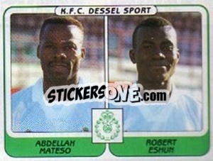 Sticker Abdellah Mateso / Robert Eshun - Football Belgium 2001-2002 n. 417 - Panini