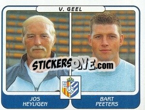 Sticker Jos Heyligen / Bart Peeters - Football Belgium 2001-2002 n. 418 - Panini