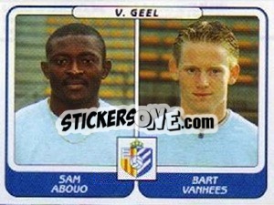 Figurina Sam Abouo / Bart Vaninees - Football Belgium 2001-2002 n. 419 - Panini