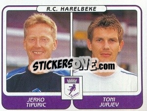 Sticker Jerko Tipuric / Toni Jurjev - Football Belgium 2001-2002 n. 424 - Panini