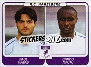 Sticker Paul Matas / Bandu Mputu - Football Belgium 2001-2002 n. 429 - Panini