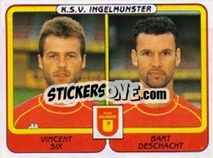 Cromo Vincent Six / Bart Deschacht - Football Belgium 2001-2002 n. 437 - Panini