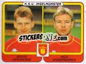 Sticker Bruno Verhaeghe / Nico Vanderdonck - Football Belgium 2001-2002 n. 439 - Panini