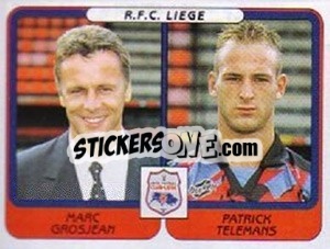 Sticker Marc Grosjean / Patrick Telemans - Football Belgium 2001-2002 n. 442 - Panini