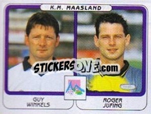 Sticker Guy Winkels / Roger Jufing - Football Belgium 2001-2002 n. 448 - Panini
