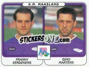 Figurina Franky Eerdekens / Gino Martens - Football Belgium 2001-2002 - Panini
