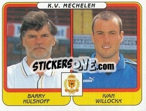 Sticker Barry Hulshoff / Ivan Willockx - Football Belgium 2001-2002 n. 454 - Panini