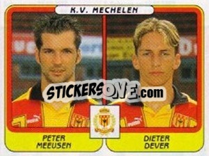 Sticker Peter Meeusen / Dieter Dever - Football Belgium 2001-2002 n. 455 - Panini
