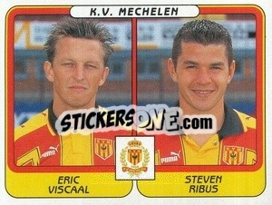 Sticker Eric Viscaal / Steven Ribus - Football Belgium 2001-2002 n. 459 - Panini