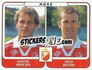 Sticker Dimitri Mercier / Nico Boone - Football Belgium 2001-2002 n. 462 - Panini