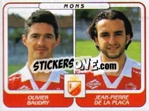 Sticker Olivier Baudry / Jean-Pierre De La Placa - Football Belgium 2001-2002 n. 463 - Panini