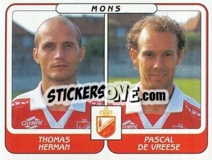 Sticker Thomas Herman / Pascal de Vreese - Football Belgium 2001-2002 n. 465 - Panini