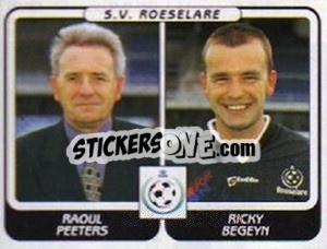 Sticker Raoul Peeters / Ricky Begeyn - Football Belgium 2001-2002 n. 466 - Panini