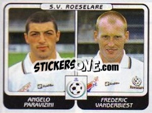 Sticker Angelo paravizini / Frederic Vanderbiest - Football Belgium 2001-2002 - Panini