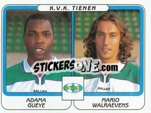 Cromo Adama Guieye / Mario Walraevens - Football Belgium 2001-2002 n. 489 - Panini