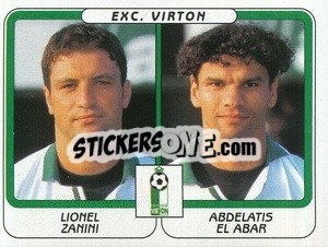 Sticker Lionel Zamini / Abdelatis El Abar - Football Belgium 2001-2002 n. 493 - Panini