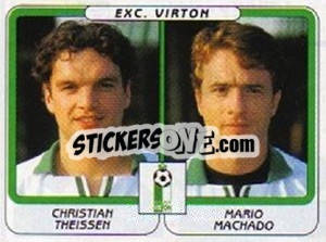 Sticker Christian Theissen / Mario Machado - Football Belgium 2001-2002 n. 495 - Panini