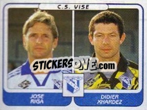 Sticker Jose Riga / Didier Xhardez - Football Belgium 2001-2002 n. 496 - Panini