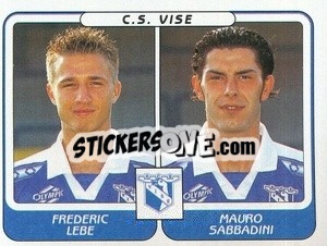 Sticker Frederic Lebe / Mauro Sabbadini - Football Belgium 2001-2002 n. 497 - Panini