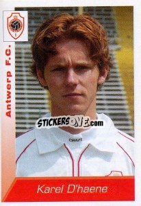 Sticker Karel D'haene - Football Belgium 2002-2003 - Panini