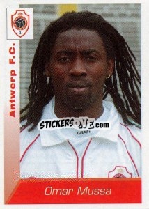 Sticker Omar Mussa - Football Belgium 2002-2003 - Panini