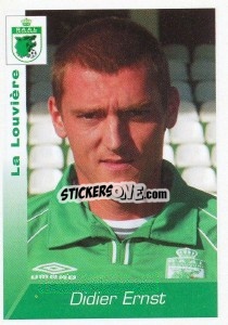 Sticker Didier Ernst - Football Belgium 2002-2003 n. 168 - Panini