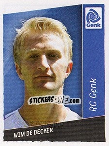 Sticker Wim De Decker - Football Belgium 2006-2007 - Panini