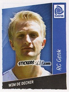 Sticker Wim De Decker - Football Belgium 2006-2007 n. 139 - Panini