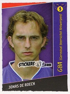 Sticker Jonas De Roeck - Football Belgium 2006-2007 - Panini