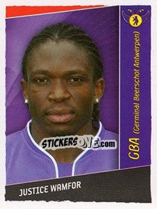 Sticker Justice Wamfor - Football Belgium 2006-2007 n. 178 - Panini